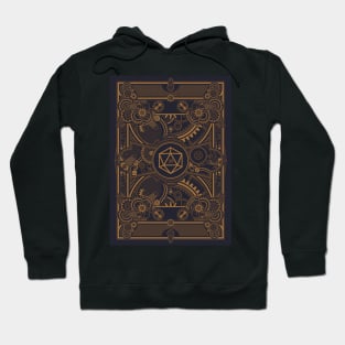 Mechanical 20 Sided Polyhedral Dice Steampunk Retro Hoodie